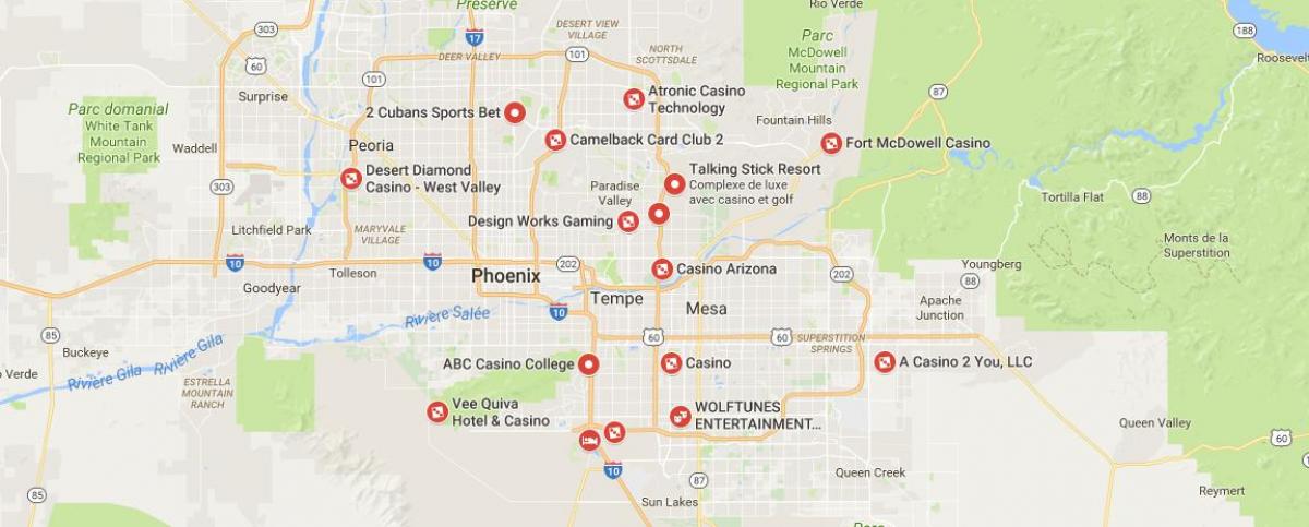 kart over Phoenix casino