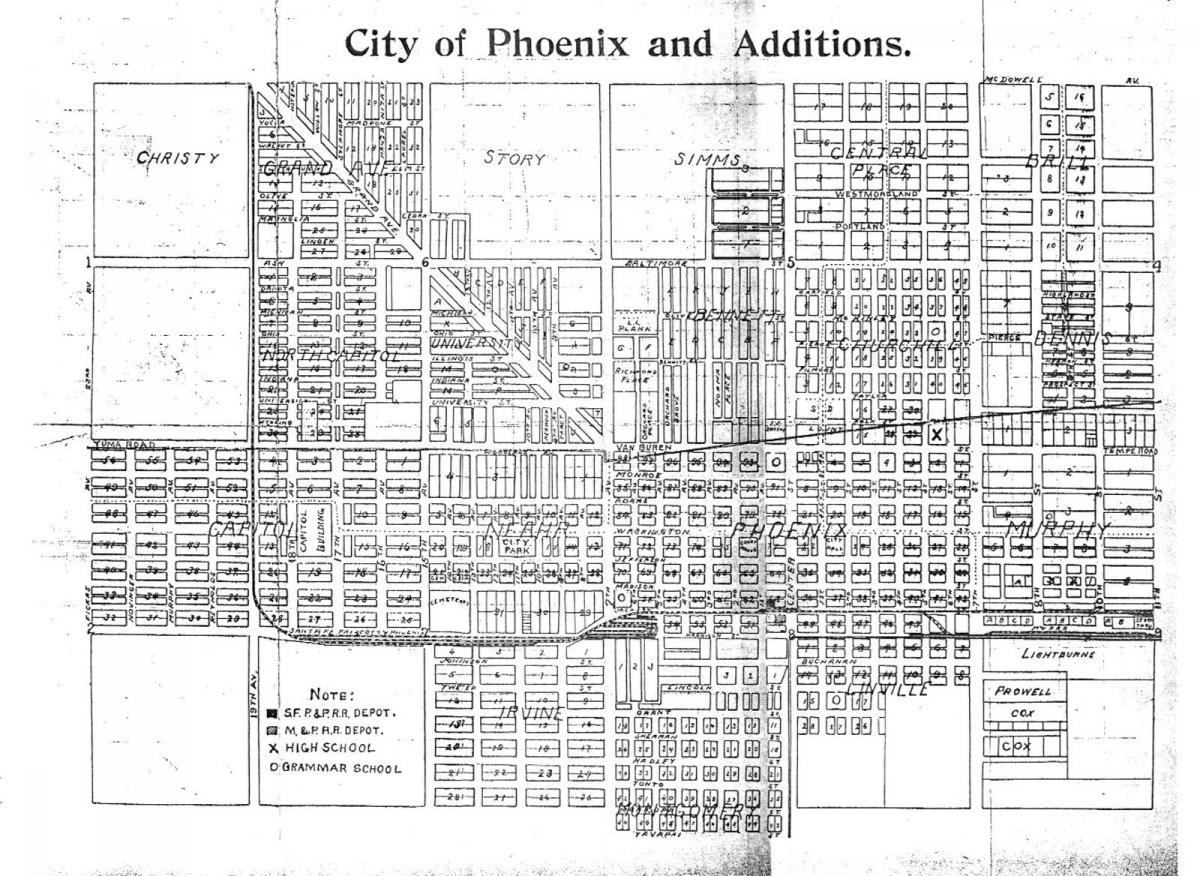 kart over metro-Phoenix