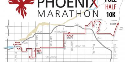 Kart over Phoenix maraton