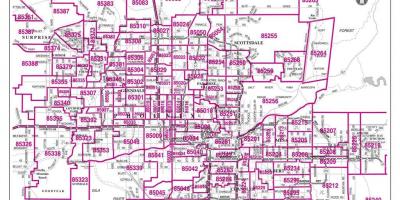 Byen Phoenix zip kode kart